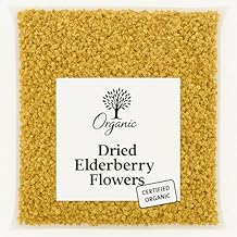 Organic Bio Herbs-Dried Elderberry Flowers 100% Natural, Premium Quality Herb for Herbal Tea, Tinctures & Remedies No Additives, Non-GMO (Sambucus Nigra) 6 Oz.