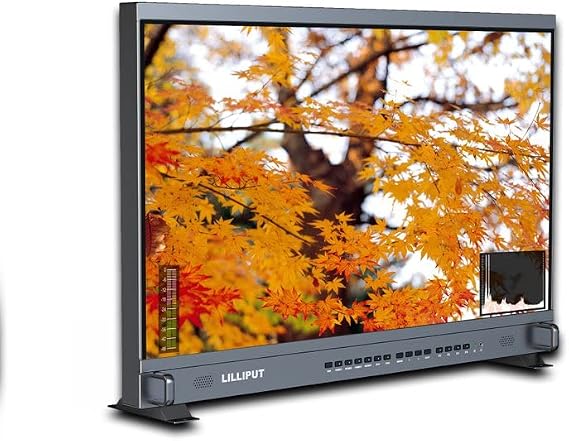 LILLIPUT 31.5" BM310-4KS-VBP Broadcast Monitor 4K/Full HD for Taking Photos & Making Movies with Multiple Signal inputs 3G SDI, HDMI, DVI and VGA Quad View Split, 3D LUT, HDR with V Mount Plate