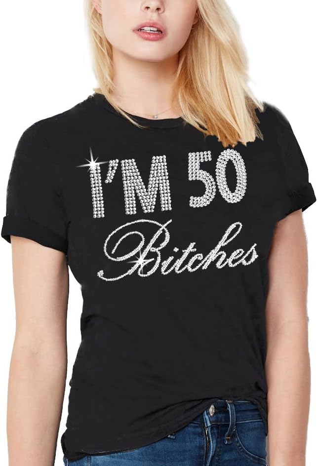 Womens 50th Birthday Shirts Sparkly - Funny Womens 50th Birthday T-Shirt - Gifts for Women
