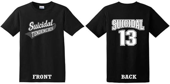 Suicidal Tendencies Official Baseball 13 Logo T-Shirt + Sticker