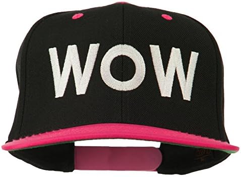 Wow Embroidered Snapback Cap
