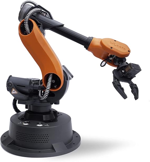 wlkata Mirobot 6DoF Mini Industrial Robotic Arm Educational Kit Programmable Robotic Arm Lightweight Professional Desktop Robotic Arm for K12 or 3D Printer
