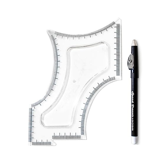 The Cut Buddy Original Shaping Tool, Clear Beard and Hairline Template with Bonus Tracer Pencil, As Seen on Shark Tank