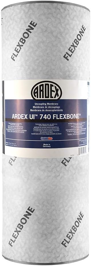 ARDEX FLEXBONE UI 740 Uncoupling Waterproofing Polyethylene Membrane 215 Sq Ft Roll, 1/8" Thick, Load Bearing Underlayment for Large Format Tiles in Heavy Stress Areas -1 Roll