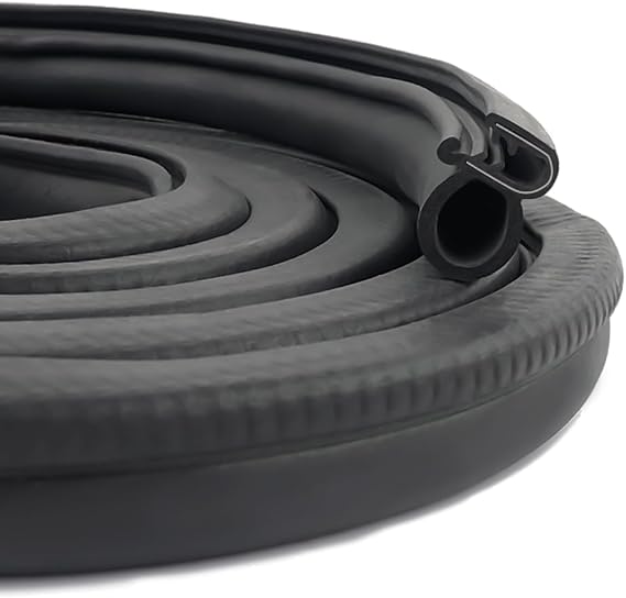 20Ft Car Door Weather Stripping Door Seal Strip,U-Shaped Rubber Edge Trim with Steel Strip Door Sealers for Door Frame of Car Truck SUV RV Boat Home,Keeps Car Interior Tidy and Quieter (20Ft)