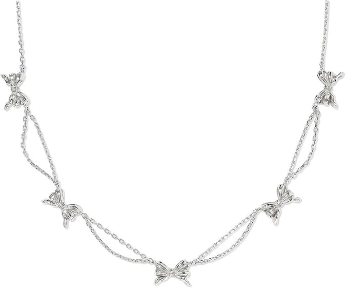 Kendra Scott Womens Bow Strand Necklace Silver One Size,