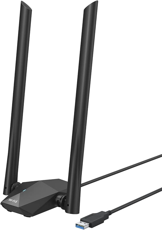 BrosTrend AX1800 USB WiFi 6 Adapter Long Range, High Gain Antennas, USB 3.0