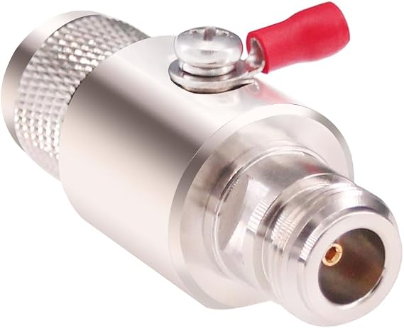1pc Coaxial Lightning Arrestor N Lighting Protection Device N Male to Female Connector with 90V Gas Tube DC-3Ghz 50 Ohms(L15)