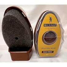 Meltonian Quick Shine Sponge for Leather, Shoes and Boots, with Self Replanishing Resorvour, Neutral Clear No Color