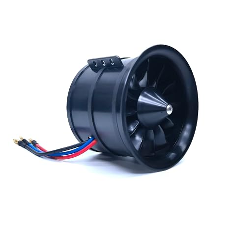 EDF 90mm 6S 1450KV 12 Blades 25.2V Electric Ducted Fan, Hobby RC Jet Engine Propeller, RC Car Engine Parts, High Speed Brushless Motor, Remote Control Model, Replacement Airplane Parts DIY