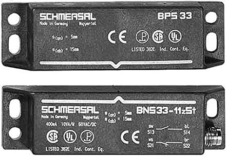 SCHMERSAL BNS 33-11ZG-ST 10 AMP, 24 VDC, 240 WATT, 4 PIN, Coded Magnet, Connector M8, IP67, Safety Sensor, THERMOPLASTIC Enclosure