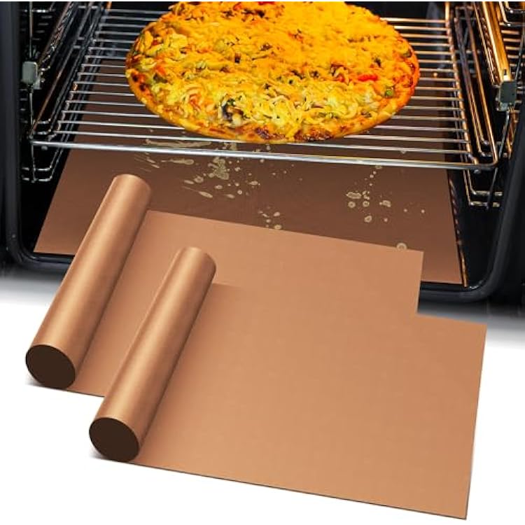 Oven Liners for Bottom of Oven - 2 Pack Large Heavy Duty Mats, 23.6x15.7 Non-Stick Reusable Liner for Electric, Gas, Toaster Ovens Grills - BPA & PFOA Free Kitchen Accessory to Keep Oven Clean