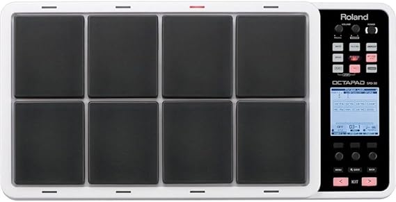 Roland OCTAPAD Percussion Pad, SPD-30, 8-Face, Phrase Loop Function, Built-in 670 Tones, Light Sound, DJ MIDI Penetration, WH, White, White