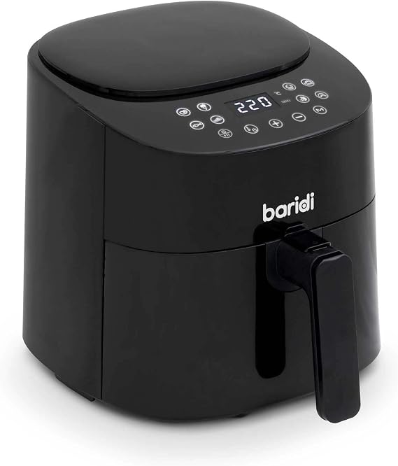 Baridi 3.5L Low Fat Air Fryer with Digital Rapid Air Oil Free Circulation System, 1300W, 8 Presets - DH60