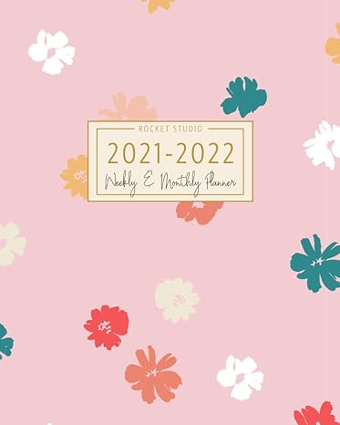 Rocket Studio Planners Weekly and Monthly Planner 2021-2022: Calendar Schedule + Agenda | Cute Floral Pinky Pink Cover | Academic Planner for Women