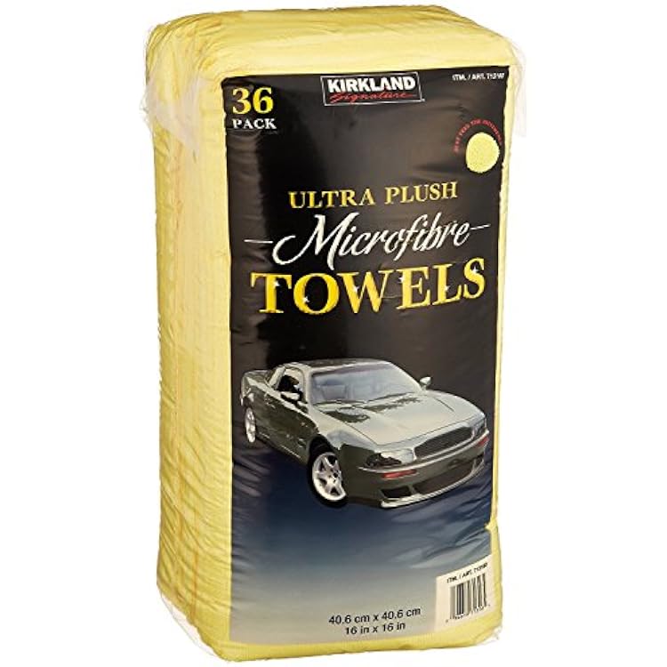 Kirkland Signature WAwHHC Ultra High Pile Premium Microfiber Towels, 36 Pack, 2 Units