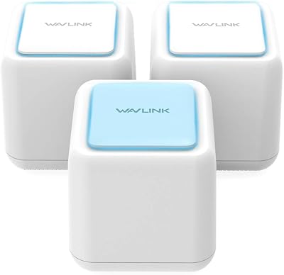 WAVLINK Halo Base 3 Whole Home Mesh WiFi System, 1 WiFi Router  2 Satellite Points, AC1200 Dual Band 2.4  5Ghz Insanely Fast & Super Coverage 4500.sq.ft, No WiFi Dead Zones for Working from Home
