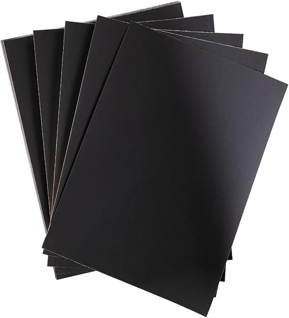 UART Sanded Pastel Paper, Dark, 400 Grade, 9x12 in, 10 Sheets | Acid-free archival dark sanded surface, 320 to 800 grit in multiple sizes; grips soft pastel, charcoal and pencil