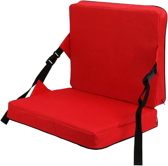 Indoor & Outdoor Folding Chair Cushion Without Back Support, Foldable Portable Stadium Seat,Chair Cushion for Sports Events, Outing, Travelling,Hiking, Fishing
