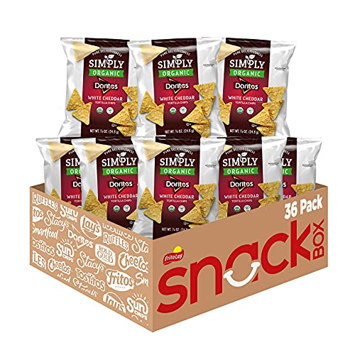 Simply, Doritos White Cheddar, 0.875 Ounce Pack of 36