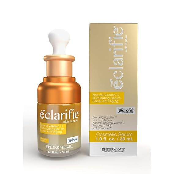 EPIDERMIQUE Eclarifie Vitamin C Serum for Face | Natural Skin Brightening & Anti Aging Glow Serum, Liposomal Hydrating Antioxidant Formula for All Skin Types - 1 fl oz (30ml)