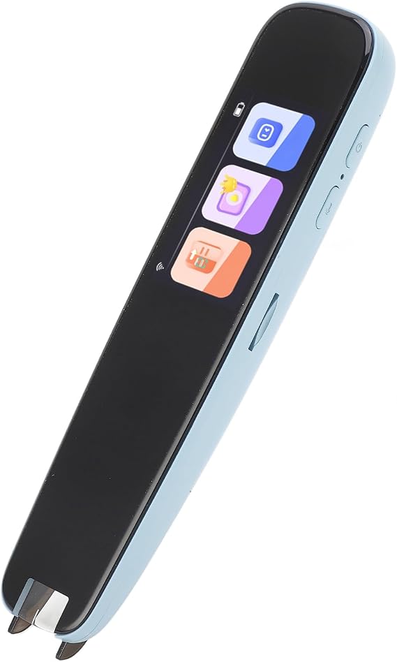 Diydeg Pen Scanner, Text Scanner, Portable OCR Digital Scanning Translation Pen, 1.97 Inch Touchscreen, English Chinese Language Learner