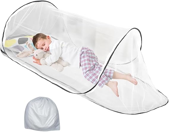 Pop-up Mosquito Net, Foldable Mosquito Net for Bed, Adjustable Single Bed MosquitoNet with Zip, Family MosquitoNet Beds, Portable Camping Tent, Mosquitos Tent for Home Camping Travel Dorm
