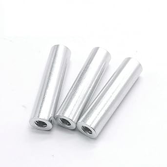 Zkensh-Bolts M2 M2.5 M3 M4 M5 M6*L Round Aluminum Standoff Spacer Stud Extend Long Nut L=6 to 100, 5-10pcs, Widely Used(5mm,M3 10pcs)