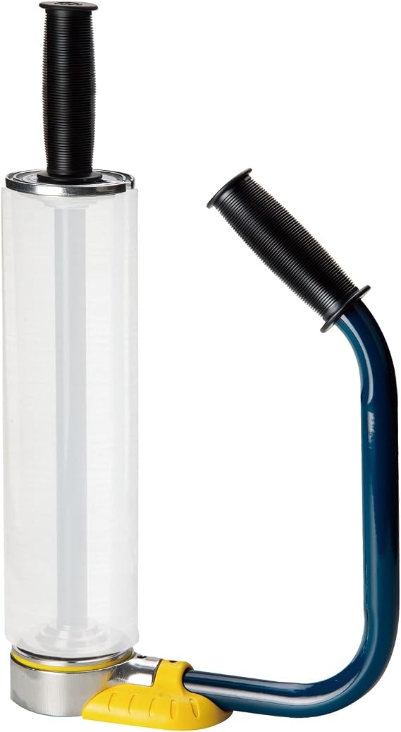 Excell Stretch Film Dispenser 12" - 20" - Adjustable Grip Keeps Film Width Consistent, Tension Control Dispenser ideal for efficient packaging | 調節可能なシャフトは12インチ~20インチのフィルムにフィットします。 ゴムハンドルを回して張力をコントロールします。 ローラーでスムーズな巻き付け。 1.5インチ/2インチ/3インチのコアにフィットします。