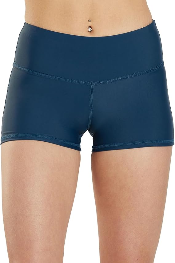 Sporti Women's High Waisted Swim Shorts, 2.25"/ 4.5"/ 8" Inseam Swimming Boyshort, UPF 50 Women's Board Shorts, Tummy Control