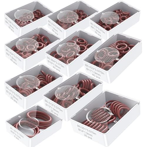 Round Silicone O Ring Kit - Metric Orings 70Shore A Hardness,-22F to 392F Range,Sealing Performance Better Than Nitrile Rubber O-Rings, Automotive,Kitchen,Valve,Cylinder,Plumbing Repair 351Only