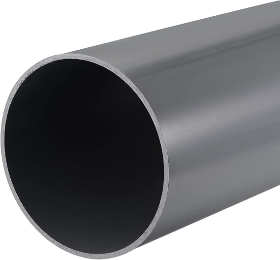 TOP-VIGOR 152mm x 160mm x 0.33M PVC Rigid Pipe, Light Grey Plastic Tube