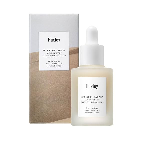 Huxley Secret of Sahara Oil Essence, Essence-Like Texture, Prickly Pear Seed Oil, Vitamin E and Linoleic Acid, Lightweight Hydrating, 30 mL (1.01 fl oz)
