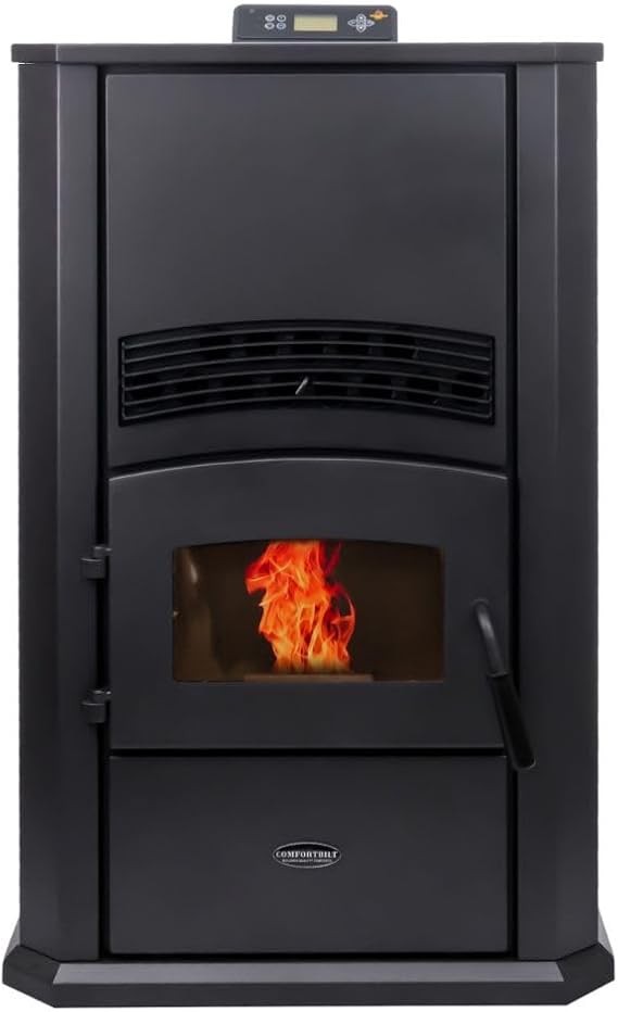 ComfortBilt HP42 Alpine Pellet Stove, 2,800 sq. ft., 120 lb. Hopper, Black