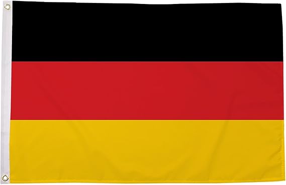Flagmax German Flag 3ft x 2ft (90cm x 60cm) Germany Flag with Eyelets Durable Polyester Banner for Indoor and Outdoor Display National Events Celebrations Sports and Home Use