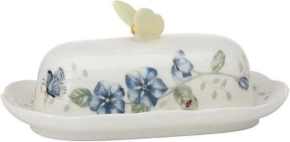 Lenox Butterfly Meadow Oblong Covered Butter Dish