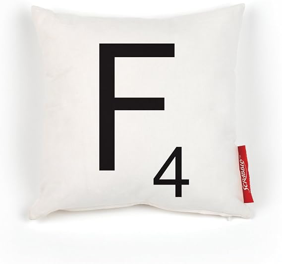 Scrabble 100-Percent Polyester Pillow Cover, Letter F