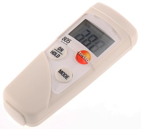 Testo 0563 8051 Mini Infrared Thermometer Set with TopSafe,25 to 250 Degree C Range