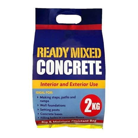 Hi-Performance Cement Ready Mixed Concrete Quick Set Mortar Bag 2kg (Ready Mixed Concrete, 2 Bags)