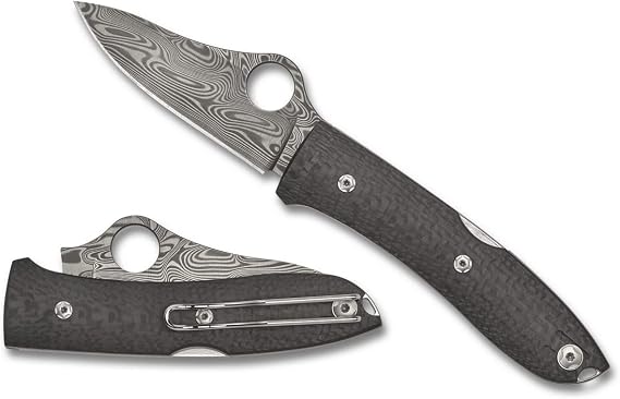 Spyderco C255CFPD SpyOpera Carbon Fiber Damasteel-Thor Sprint