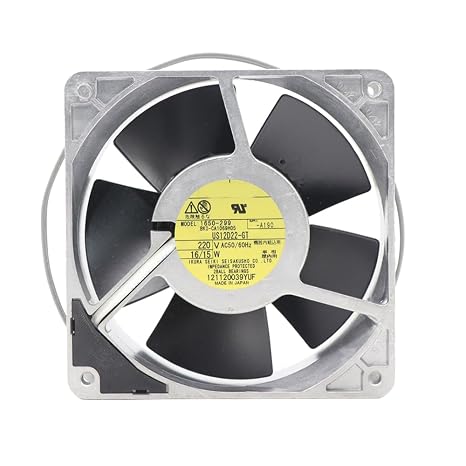 US12D22-GT IKURA Fan 220VAC Aluminum Frame Iron Leaf US12D22GT 16/15W Axial Cooling Fans 120x120x38mm High Temperature Resistant Cabinet Axial Cooling Fan 12038 for Industrial Applications Server Rack