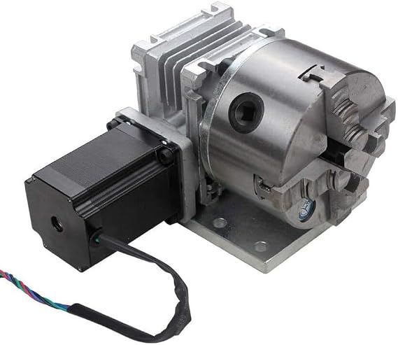 POEIRA CNC Rotation Router Rotary A 4th Axis Gearbox JK-80B 4 Jaw 80mm Reducing Ratio 20:1 Engraving Machine