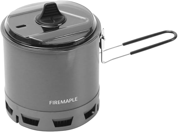 Fire-Maple Petrel G2 Ultralight Camping Pot, Foldable Handle, 750ml | 30% Faster Boil, Heatproof & Locking Handle, Drip Spout, Aluminum Alloy, Nest a 230g Canister, 184.5g, Portable