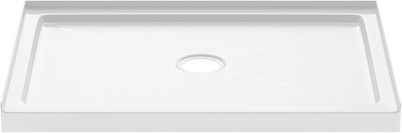 PROFLO Hammond 48" x 36" Rectangular Shower Base | Includes - Single Threshold and Center Drain - White