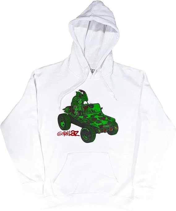 Gorilla Gorillaz Hoodie Group Circle Rise Band Logo Official Unisex