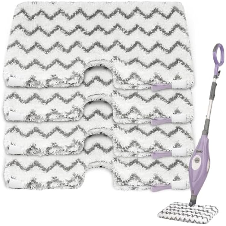 Steam Mop Replacement Pads for Shark S3500 Series S3501 S3601 S3550 S3801 S3901 SE450 S3601D S3901D S2901 S2902 Microfiber Steam Pocket Mop Pads Washable, 4 Pack
