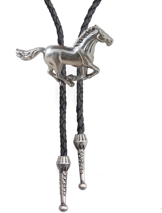 AZORA Western Cowboy Bolo Tie for Men Native American Bola Necktie Rodeo Leather Necktie for Men Women