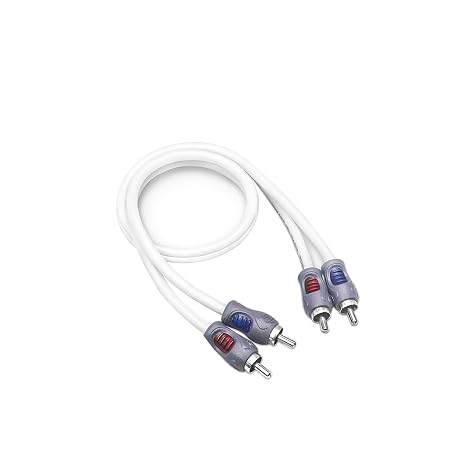 RECOIL RMI21 2-Channel 1ft RCA Audio Interconnects Cable Triple-Shielded | Tinned Oxygen Free Copper for High-End Car Marine Motorcycle UTV ATV with Noise Rejection