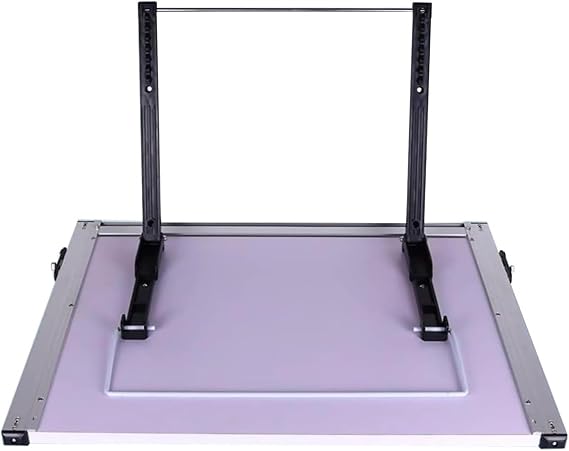 Drawing Board, Adjustable Desktop Drafting Stand with Solid Wood Construction, 60x45CM Architectural Parallel Motion Bar for Art and Sketching