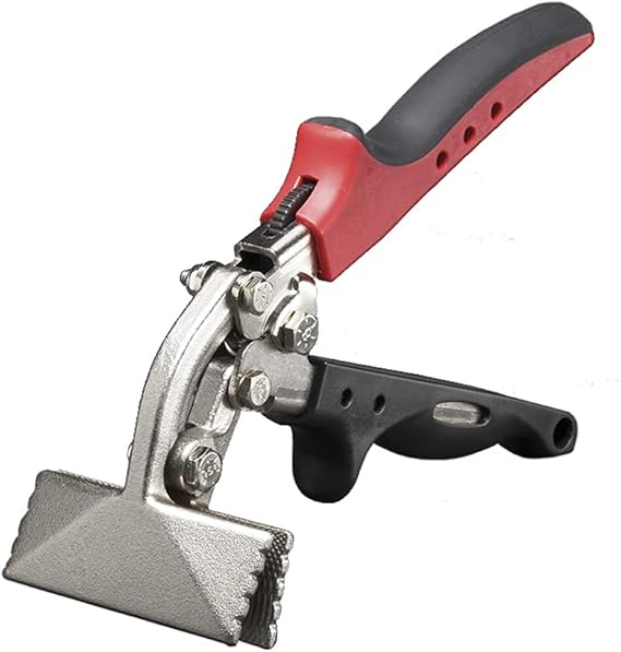 Malco S3R 3-Inch Offset Hand Seamer with Redline Handles | Drop-Forged Steel Jaws for Bending & Flattening Sheet Metal | 1/4" to 1-1/4" Depth Markings | 24-Gauge Capacity
